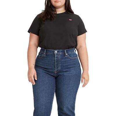 Levi's Plus Size The Perfect Tee, mulher, preto mineral, 1XL Levi's Plus Size The Perfect Tee, mulher, preto mineral, 1XL