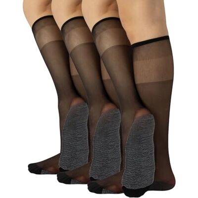 CALZITALY 3 pares de meias de DESCANSO até ao rolo com sola de massagem de algodão 20 DEN preto, natural calçados italianos, (3 pares) CALZITALY 3 pares de meias de DESCANSO até ao rolo com sola de massagem de algodão 20 DEN preto, natural calçados italianos, (3 pares)