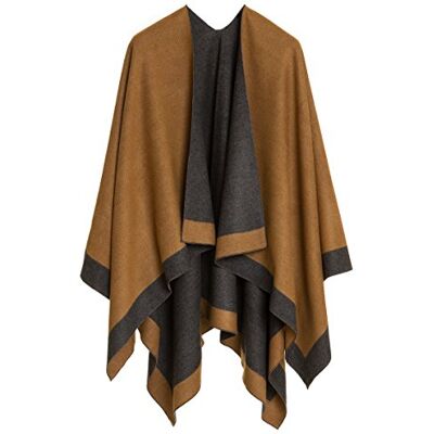 MELIFLUOS DESIGNED IN SPAIN Poncho estola capa para mulher: Xale elegante para primavera outono e inverno, Tamanho único MELIFLUOS DESIGNED IN SPAIN Poncho estola capa para mulher: Xale elegante para primavera outono e inverno, Tamanho único