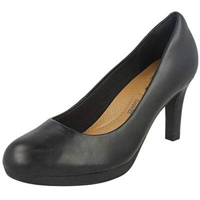 Clarks Adriel Viola Sapatos de salto com ponta fechada para mulher, Preto e vinho:, 38 UE Clarks Adriel Viola Sapatos de salto com ponta fechada para mulher, Preto e vinho:, 38 UE