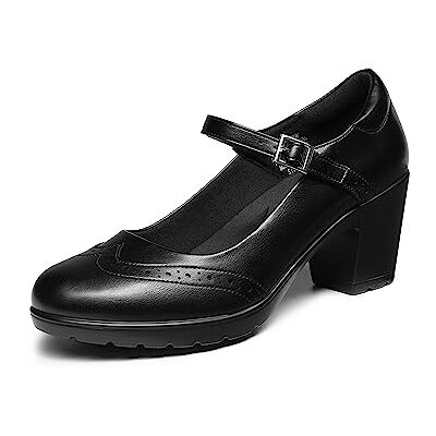 DREAM PAIRS Oxford Mary Jane Mulher, Preto Pu DREAM PAIRS Oxford Mary Jane Mulher, Preto Pu