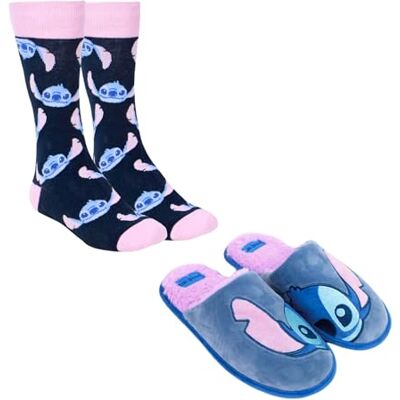 Disney Stitch Chinelos de casa para mulher, chinelos e meias presente para adolescentes, tamanhos UE 34 a 41, azul, 38/39 UE Disney Stitch Chinelos de casa para mulher, chinelos e meias presente para adolescentes, tamanhos UE 34 a 41, azul, 38/39 UE