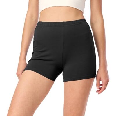 Merry Style Calções para mulher calções desportivos de algodão MS10-392 (preto, S) Merry Style Calções para mulher calções desportivos de algodão MS10-392 (preto, S)