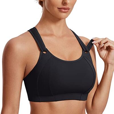 SYROKAN Sutiã Desportivo de Alto Impacto para Mulher, Preto, 85 B SYROKAN Sutiã Desportivo de Alto Impacto para Mulher, Preto, 85 B