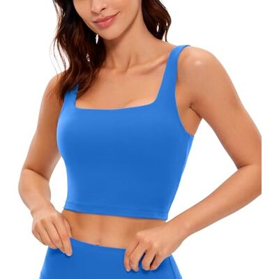 CRZ YOGA Butterluxe Mulheres Decote Quadrado Camiseta Sem Mangas Desportiva Yoga Acolchoado Cultivo Tanques Tops CRZ YOGA Butterluxe Mulheres Decote Quadrado Camiseta Sem Mangas Desportiva Yoga Acolchoado Cultivo Tanques Tops