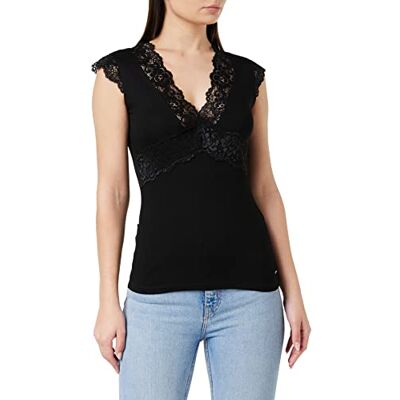 Morgan Top alças largas com renda preta M Morgan Top alças largas com renda preta M