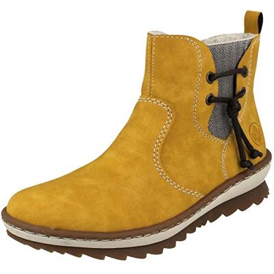 Rieker Herbst/Winter, botas Chelsea mulher, Amarelo Honig Leinen 68 68 Rieker Herbst/Winter, botas Chelsea mulher, Amarelo Honig Leinen 68 68