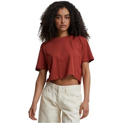 Urban Classics Ladies Short Oversized tee mulher t-shirt preta regular, Vermelho (Rusty) Urban Classics Ladies Short Oversized tee mulher t-shirt preta regular, Vermelho (Rusty)