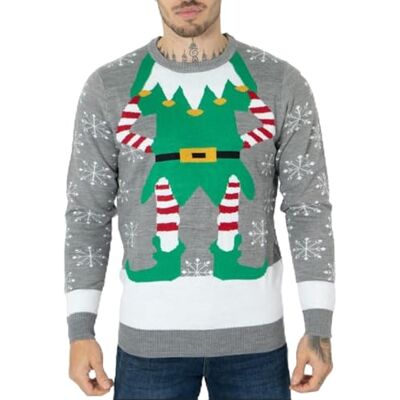 NOROZE Homens mulheres unissexo Premium pulôver de malha Christmas Natal camisola duende Jumpers, M NOROZE Homens mulheres unissexo Premium pulôver de malha Christmas Natal camisola duende Jumpers, M