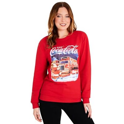 Coca-Cola Camisola natalícia mulher para adulto adolescente, camisola de Natal de presente, Vermelho, Unissexo médio Coca-Cola Camisola natalícia mulher para adulto adolescente, camisola de Natal de presente, Vermelho, Unissexo médio