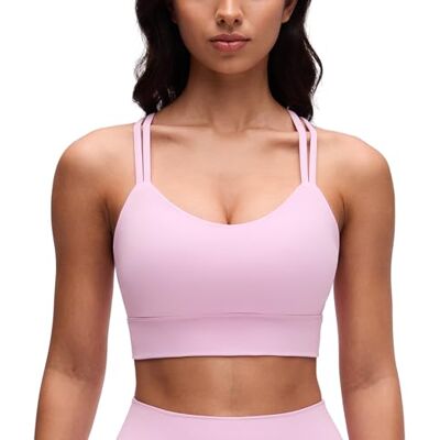 CRZ YOGA Mulher Butterluxe Palangre sutiã desportivo Criss Cruz moldado caneca ioga cultivo tanque cima, Vita rosa, L CRZ YOGA Mulher Butterluxe Palangre sutiã desportivo Criss Cruz moldado caneca ioga cultivo tanque cima, Vita rosa, L