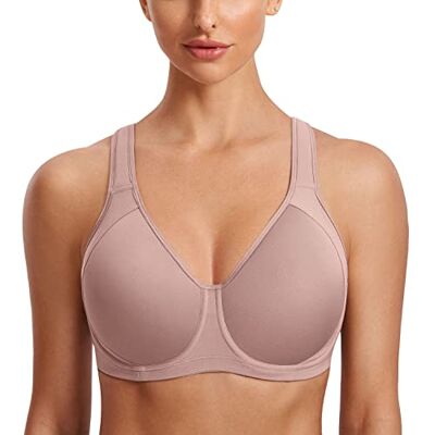 SYROKAN Sutiã Desportivo Alto Impacto X-Back Tamanhos Grandes Confortável para Mulher, Tijolo, 90 F SYROKAN Sutiã Desportivo Alto Impacto X-Back Tamanhos Grandes Confortável para Mulher, Tijolo, 90 F
