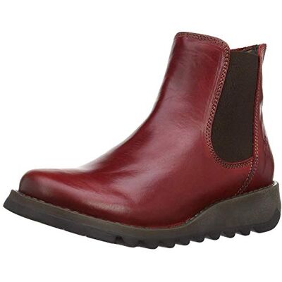 Fly London Salv botas Chelsea mulher, Vermelho, 38 UE Fly London Salv botas Chelsea mulher, Vermelho, 38 UE