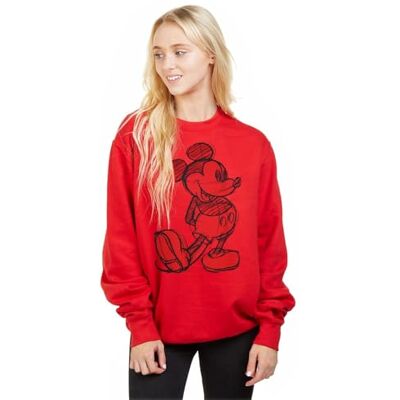 Disney Mickey Forward Sketch Camisola Mulher, Rede Disney Mickey Forward Sketch Camisola Mulher, Rede
