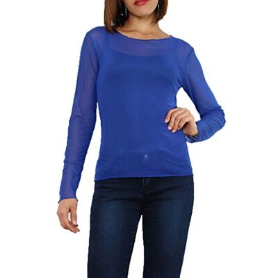 Miss Rouge Senhorita vermelha: T-shirt, vermelho, top de vela transparente, tamanho único 36-40, Azul Real, Tamanho único Miss Rouge Senhorita vermelha: T-shirt, vermelho, top de vela transparente, tamanho único 36-40, Azul Real, Tamanho único