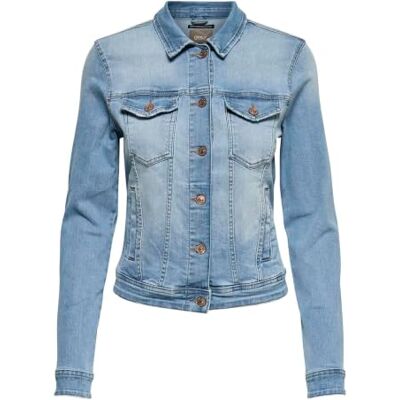 ONLY Onlrima Otw Casaco de Pele Sintética para Mulher, Light Blue Denim ONLY Onlrima Otw Casaco de Pele Sintética para Mulher, Light Blue Denim