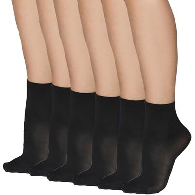 Annes styling Cloe 40 Meias femininas acima do tornozelo, microfibra opaca 40 DEN, acabamento mate, parte superior confortável, tamanho único, meias clássicas casuais de escritório para mulher Cloe Annes styling Cloe 40 Meias femininas acima do tornozelo, microfibra opaca 40 DEN, acabamento mate, parte superior confortável, tamanho único, meias clássicas casuais de escritório para mulher Cloe