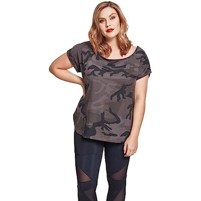 Urban Classics Ladies Camo Back Shaped tee t-shirt para mulher Urban Classics Ladies Camo Back Shaped tee t-shirt para mulher