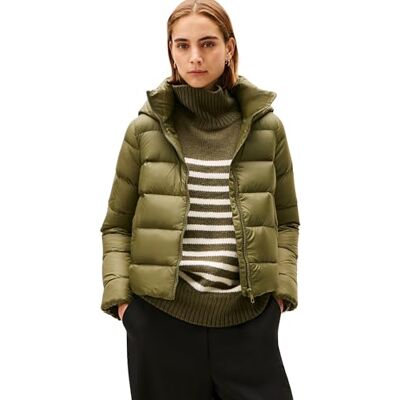 Tommy Hilfiger Casaco Acolchoado para Mulher Down Jacket Casual com Capuz Tommy Hilfiger Casaco Acolchoado para Mulher Down Jacket Casual com Capuz