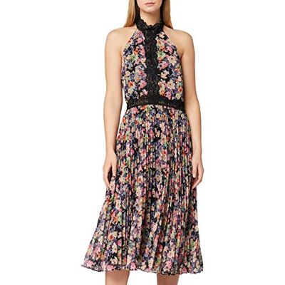 TRUTH & FABLE Marca Amazon Vestido de flores com renda para mulher, multicolorido (multicolorido), 40, Label: M TRUTH & FABLE Marca Amazon Vestido de flores com renda para mulher, multicolorido (multicolorido), 40, Label: M