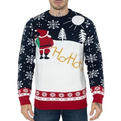 NOROZE Homens mulheres unissexo Premium pulôver de malha Christmas Natal camisola duende Jumpers, M NOROZE Homens mulheres unissexo Premium pulôver de malha Christmas Natal camisola duende Jumpers, M