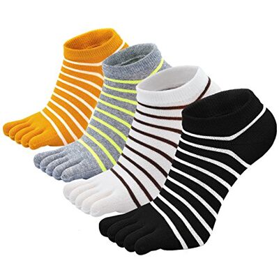 PUTUO Meias de Dedos para Mulher Meias de Cinco Dedos para Desporto, Meias do Dedo do Pé para Mulher, Meias de Algodão, suaves e respiráveis, 4/5 pares PUTUO Meias de Dedos para Mulher Meias de Cinco Dedos para Desporto, Meias do Dedo do Pé para Mulher, Meias de Algodão, suaves e respiráveis, 4/5 pares