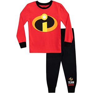 Disney Pijama de manga comprida para crianças The Incredibles ajuste tingido, Vermelho, 4-5 años Disney Pijama de manga comprida para crianças The Incredibles ajuste tingido, Vermelho, 4-5 años
