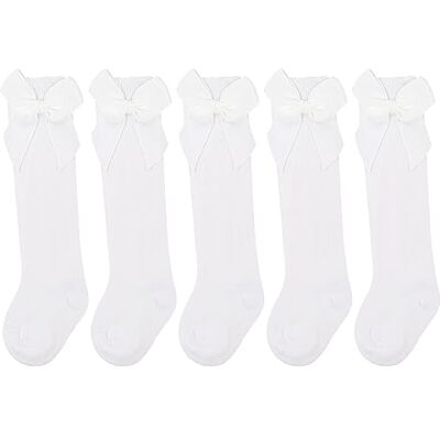 DRESHOW Meias até ao joelho para menina meias de vestir para menino pequeno meia com laço para bebé meias infantis de algodão, 1-3 anos DRESHOW Meias até ao joelho para menina meias de vestir para menino pequeno meia com laço para bebé meias infantis de algodão, 1-3 anos