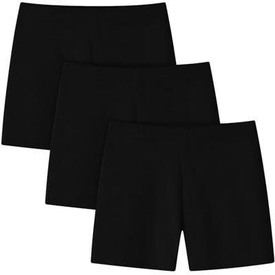 Adorel Calções Shorts Leggings Desportivos Algodão Menina Pack de 3, Clássico preto Adorel Calções Shorts Leggings Desportivos Algodão Menina Pack de 3, Clássico preto