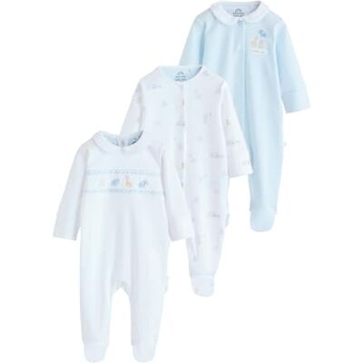NEXT Bebés menino pacote de 3 pijamas tipo pele de bebé NEXT Bebés menino pacote de 3 pijamas tipo pele de bebé