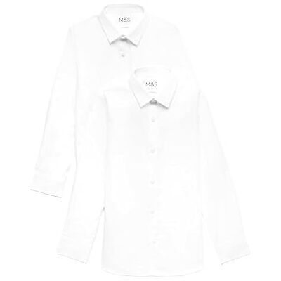 Marks & Spencer Pacote de camisas escolares sem passar a ferro para meninos (2-18 anos) crianças Marks & Spencer Pacote de camisas escolares sem passar a ferro para meninos (2-18 anos) crianças