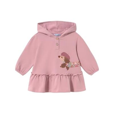 Mayoral Vestido com capuz para bebé menina malva Mayoral Vestido com capuz para bebé menina malva