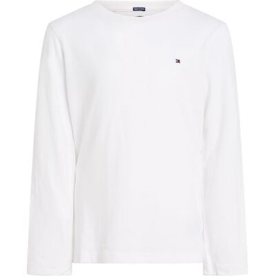 Tommy Hilfiger T-shirt de manga comprida para rapazes básico, branco (Bright White), 14 anos Tommy Hilfiger T-shirt de manga comprida para rapazes básico, branco (Bright White), 14 anos