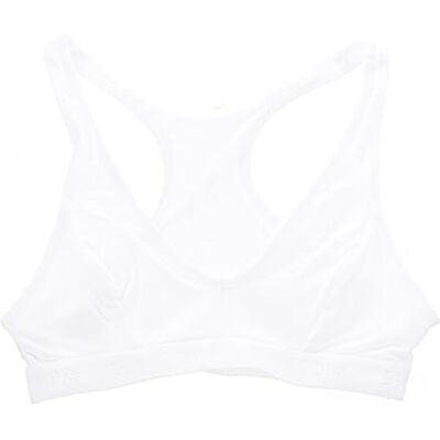 DIM Crop Top de menina de microfibra menina x1, Branco e ouro DIM Crop Top de menina de microfibra menina x1, Branco e ouro