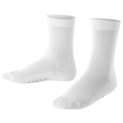 Falke Unissexo crianças Cotton Finesse meias respirável algodão elegante fil d'écosse mercerizado reforçado ajuste perfeito não desliza costura plana resistente para dedos sem pressão 1 par, Branco Falke Unissexo crianças Cotton Finesse meias respirável algodão elegante fil d'écosse mercerizado reforçado ajuste perfeito não desliza costura plana resistente para dedos sem pressão 1 par, Branco