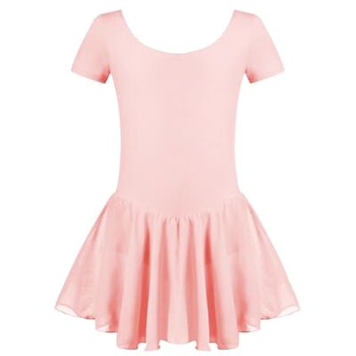 untlet Vestido de balé para menina roupa de algodão de manga curta fato de dança para crianças corpo de dança rosa claro untlet Vestido de balé para menina roupa de algodão de manga curta fato de dança para crianças corpo de dança rosa claro