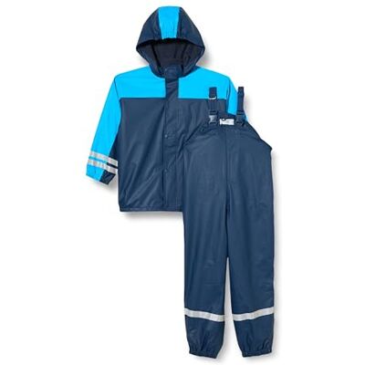 Playshoes Traje Impermeável com Forro de Velo, Casaco impermeável unissexo para crianças (Pack de 1), Marinha Playshoes Traje Impermeável com Forro de Velo, Casaco impermeável unissexo para crianças (Pack de 1), Marinha