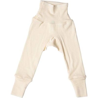 Cosilana Calças compridas para bebé com cintura, 70% lã de merino, 30% seda (natural, natureza Cosilana Calças compridas para bebé com cintura, 70% lã de merino, 30% seda (natural, natureza