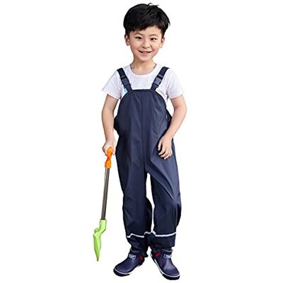 Gaga city Calça Impermeável para Crianças,Unissex Outdoor Calça de Água Impermeável Calça de Lama Macacão de Chuva 80-140 cm, Azul escuro Gaga city Calça Impermeável para Crianças,Unissex Outdoor Calça de Água Impermeável Calça de Lama Macacão de Chuva 80-140 cm, Azul escuro