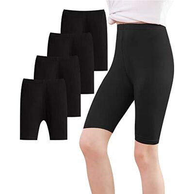 Adorel Calções desportivos de malha curta para menina, conjunto de 4 preto, 10 11 anos (tamanho do fabricante: 160) Adorel Calções desportivos de malha curta para menina, conjunto de 4 preto, 10 11 anos (tamanho do fabricante: 160)