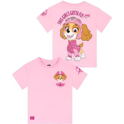 Paw Patrol T-shirt menina t-shirt de manga curta para menina de algodão roupa para crianças Skye rosa 18-24 meses Paw Patrol T-shirt menina t-shirt de manga curta para menina de algodão roupa para crianças Skye rosa 18-24 meses