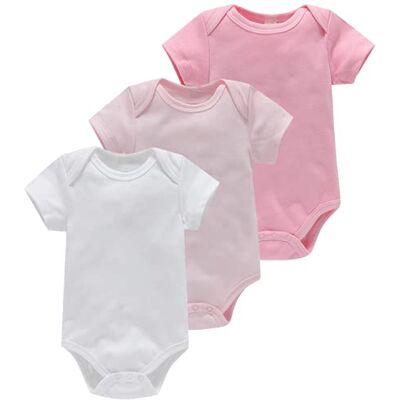 Bestele Bebé Bodies, Body de Manga Curta para Meninos e Meninas, Bebé Body de Manga Curta, Macacão de Algodão Pelele Bestele Bebé Bodies, Body de Manga Curta para Meninos e Meninas, Bebé Body de Manga Curta, Macacão de Algodão Pelele