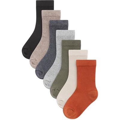 NEXT Pacote infantil de 7 pares de meias caneladas finas com alto teor de algodão NEXT Pacote infantil de 7 pares de meias caneladas finas com alto teor de algodão