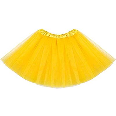 MUNDDY Tutu Elástico tule 3 camadas 30 cm de comprimento para menina bebé diferentes cores saia disfarce balé (Envio 48-72 h com seguimento de Madrid), Amarelo, Tamanho único MUNDDY Tutu Elástico tule 3 camadas 30 cm de comprimento para menina bebé diferentes cores saia disfarce balé (Envio 48-72 h com seguimento de Madrid), Amarelo, Tamanho único