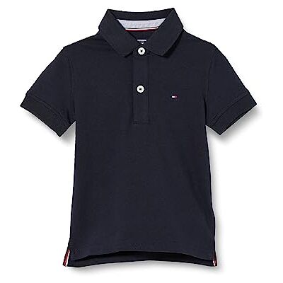 Tommy Hilfiger Polo de manga curta meninos de algodão orgânico, azul (Sky Captain), 5 anos Tommy Hilfiger Polo de manga curta meninos de algodão orgânico, azul (Sky Captain), 5 anos