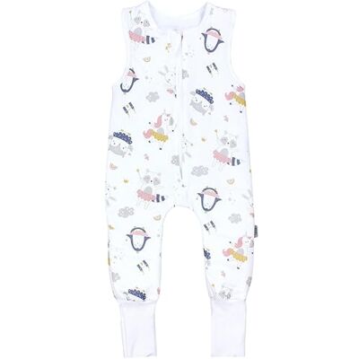 TupTam Saco de dormir bebé com pernas, saco de dormir para crianças 2,5 TOG para todo o ano, algodão OEKO-TEX, animais de fadas com pé reversível, 104-110 TupTam Saco de dormir bebé com pernas, saco de dormir para crianças 2,5 TOG para todo o ano, algodão OEKO-TEX, animais de fadas com pé reversível, 104-110