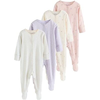 NEXT Bebés menina pacote de 4 pijamas tipo pele de bebé NEXT Bebés menina pacote de 4 pijamas tipo pele de bebé