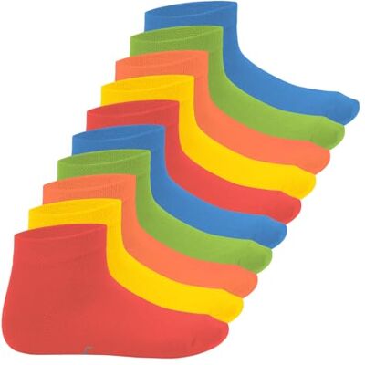 Footstar SNEAK-IT! Meias de quartzo de algodão para meninas ou meninos 10 pares de cores agradáveis, Prism Footstar SNEAK-IT! Meias de quartzo de algodão para meninas ou meninos 10 pares de cores agradáveis, Prism