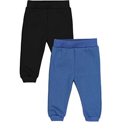 TupTam Calças de inverno para criança, 2 unidades, calças de bebé e algodão com interior acolchoado, Azul jeans / preto TupTam Calças de inverno para criança, 2 unidades, calças de bebé e algodão com interior acolchoado, Azul jeans / preto