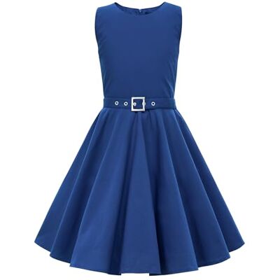 BlackButterfly Vestido de menina Audrey, azul cobalto, 13-14 anos BlackButterfly Vestido de menina Audrey, azul cobalto, 13-14 anos